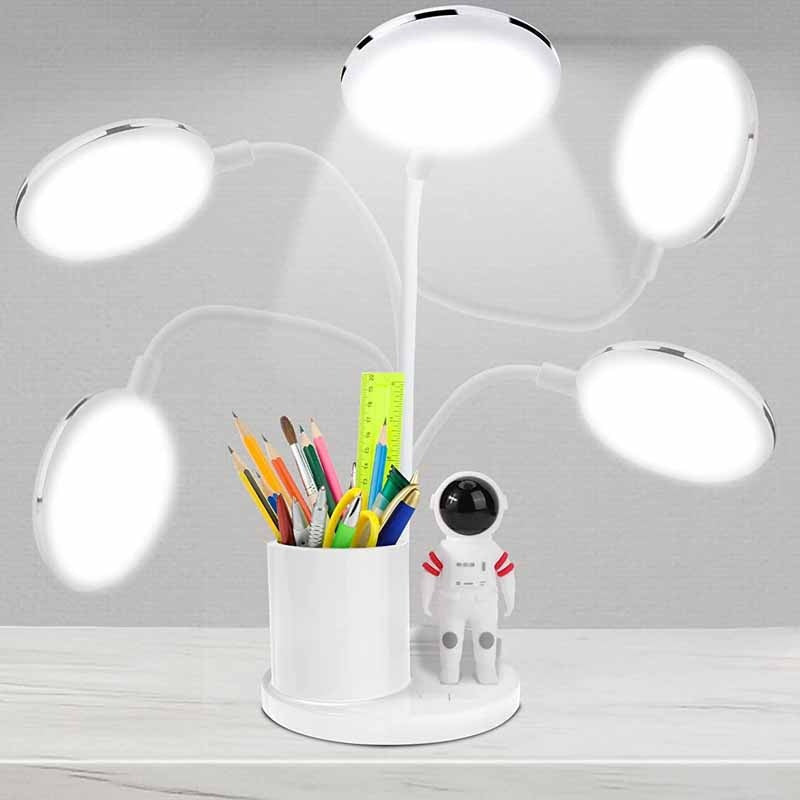 LED Desk Lamp with Pen Holder - Projection Lamp Astronaut Shape