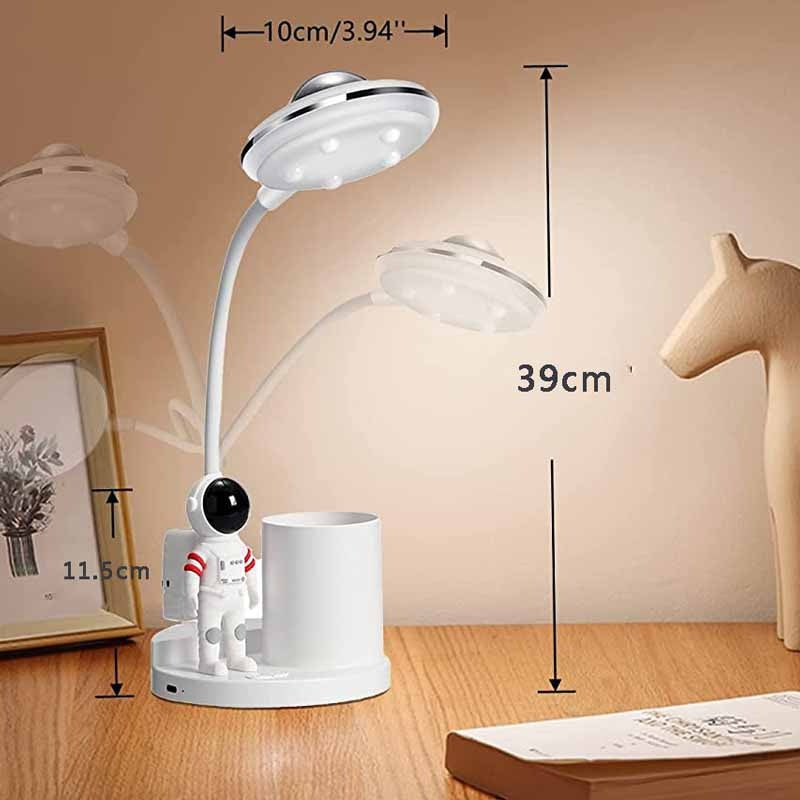LED Desk Lamp with Pen Holder - Projection Lamp Astronaut Shape