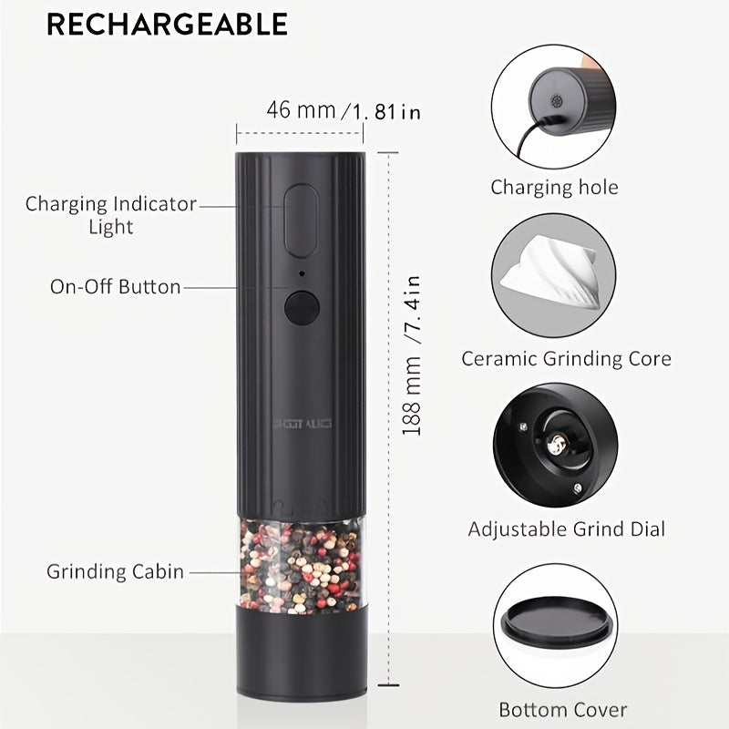 Salt & Pepper Grinder Set 2pcs Electric - Perfect for Home Kitchen