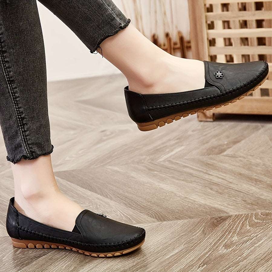 Women's Comfortable Solid Flat Loafers Lightweight Shoes