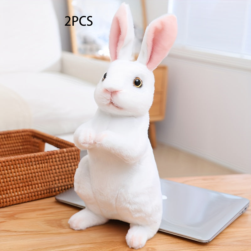 2-Pack Easter Decoration - Upright Rabbit Plushies,