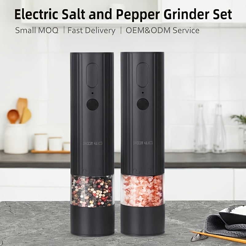 Salt & Pepper Grinder Set 2pcs Electric - Perfect for Home Kitchen