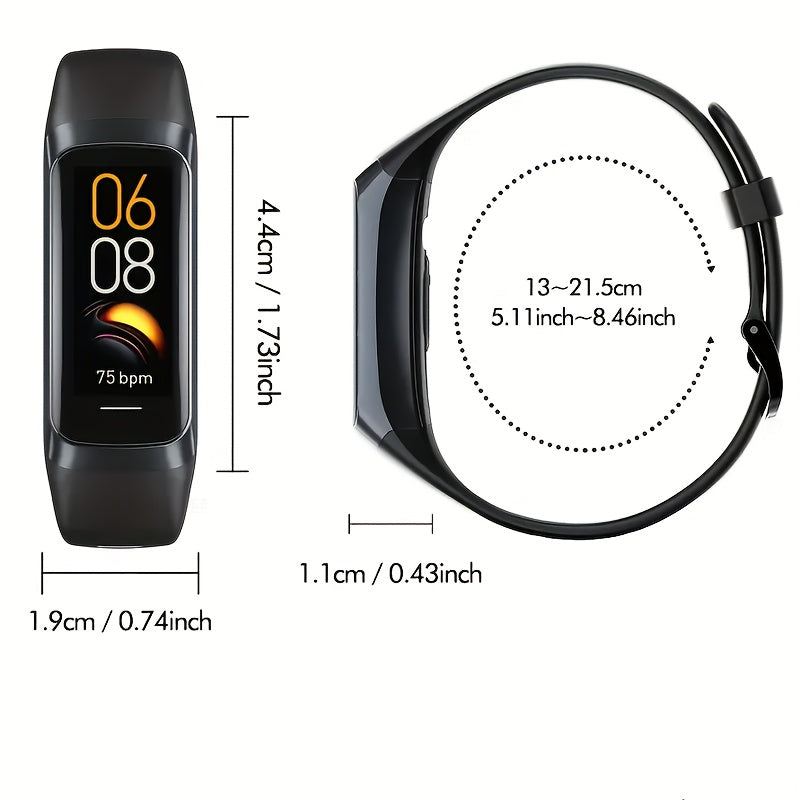 Smart Watch Fitness Tracker - 1.1" Amoled Display, Ultra-Thin C60 25+ Sports Modes, Step & Calorie Counter for Android & for iPhone, Silicone Band, Pink, Activity Tracker, Women Men