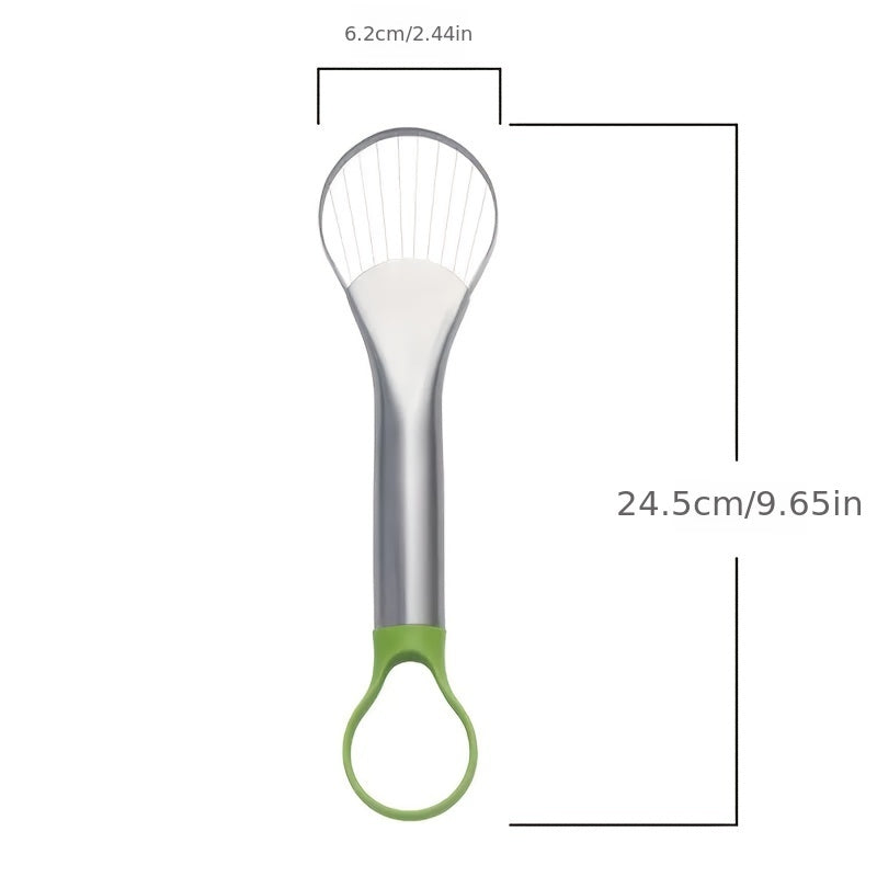 Manual Multifunctional Stainless Steel Avocado Slicer Cutter, for Kitchen Use - No Power Required