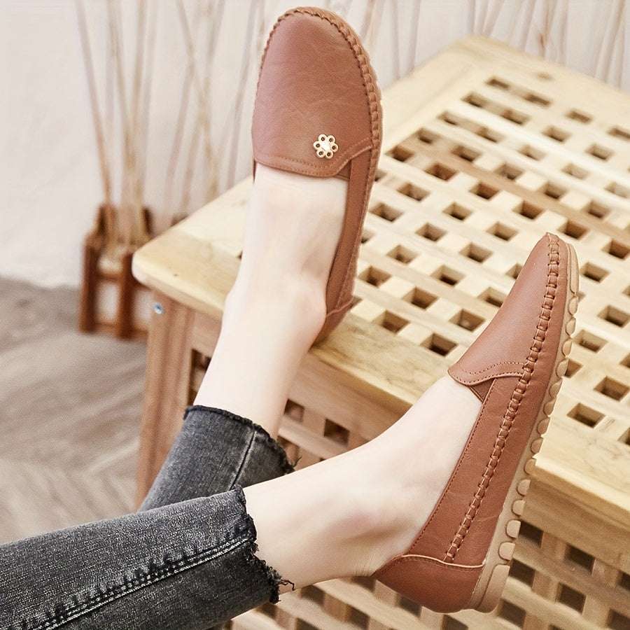 Women's Comfortable Solid Flat Loafers Lightweight Shoes