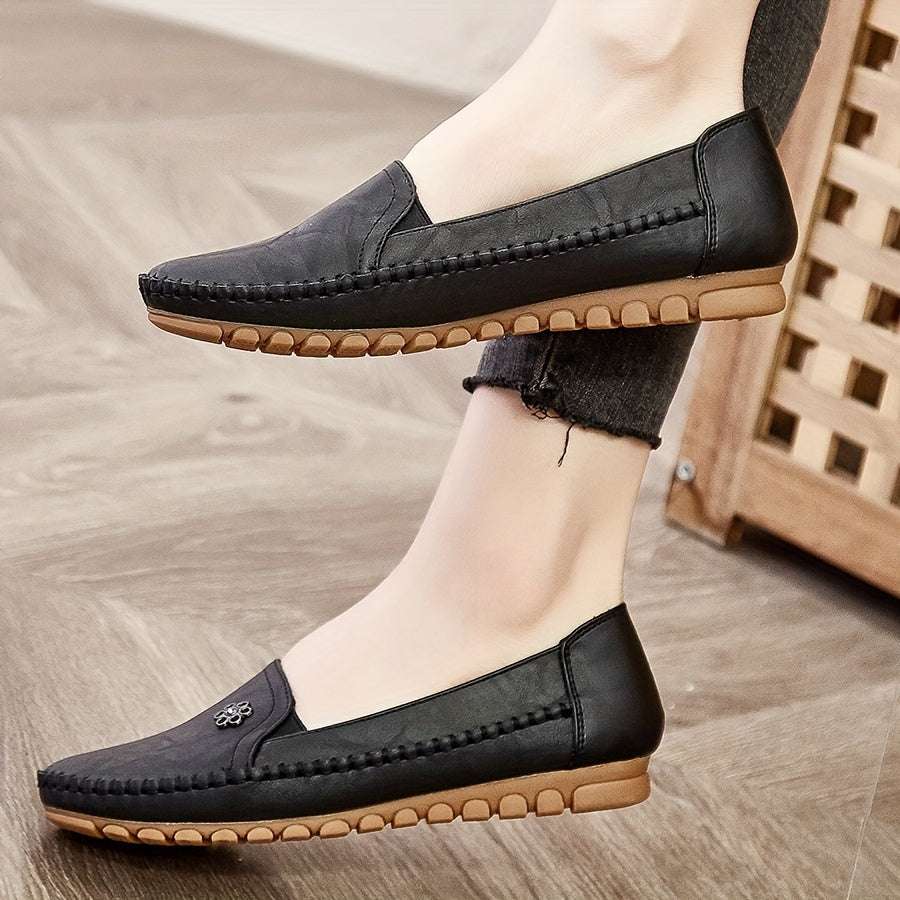 Women's Comfortable Solid Flat Loafers Lightweight Shoes