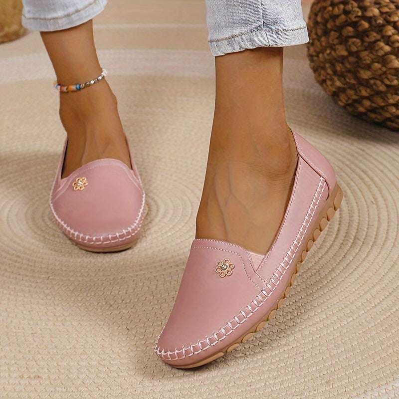 Women's Comfortable Solid Flat Loafers Lightweight Shoes