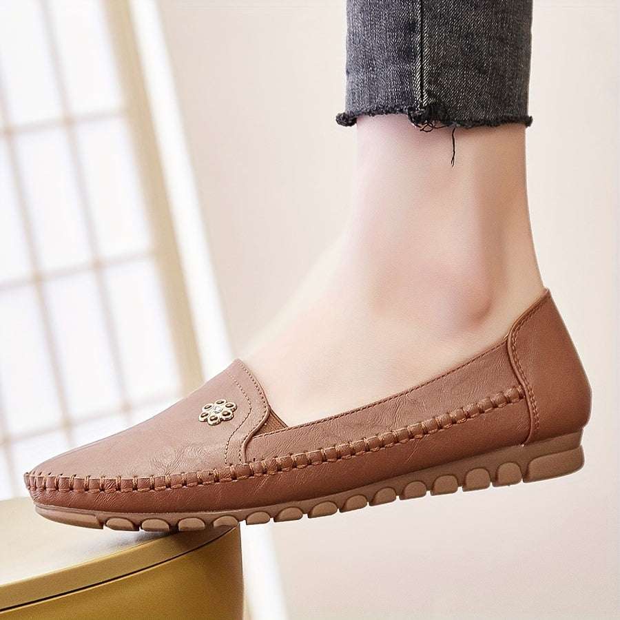 Women's Comfortable Solid Flat Loafers Lightweight Shoes