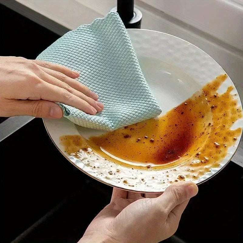 10-Pack Microfiber Glass Cleaning Cloths - Streak-Free