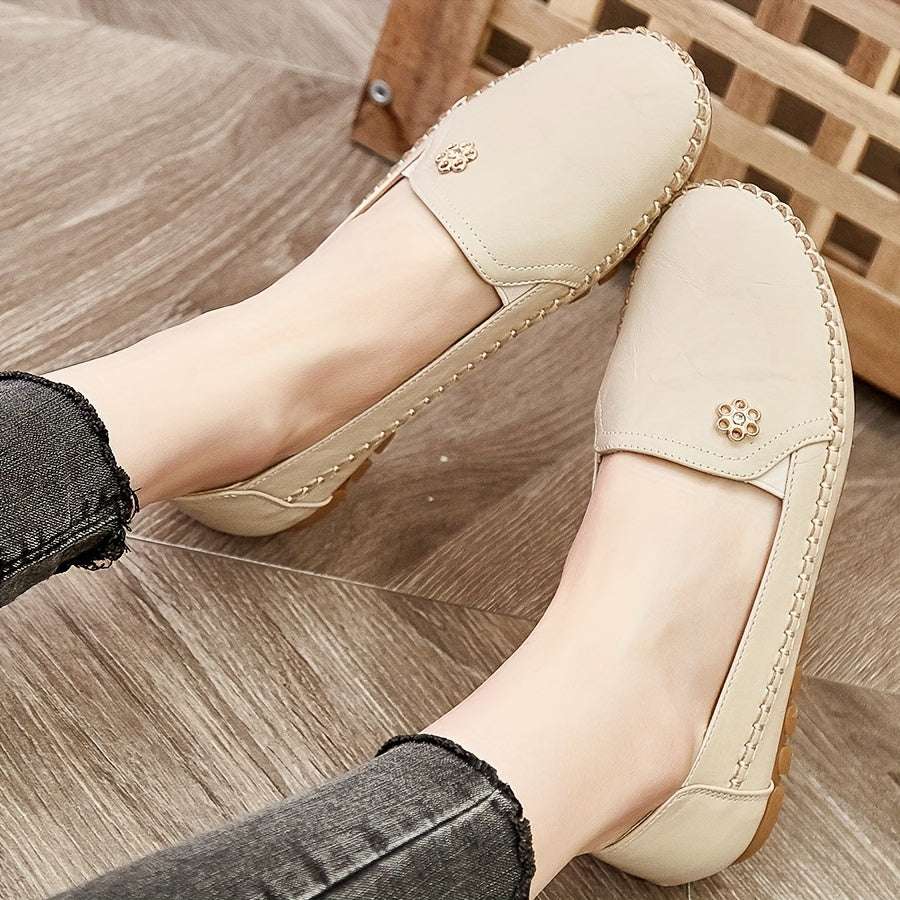 Women's Comfortable Solid Flat Loafers Lightweight Shoes