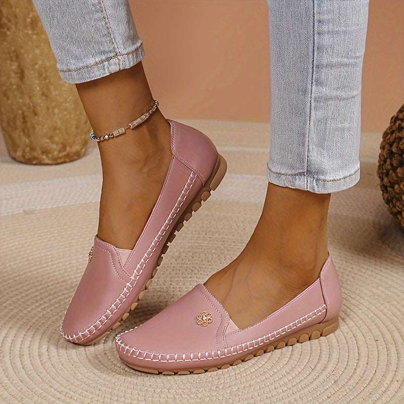 Women's Comfortable Solid Flat Loafers Lightweight Shoes