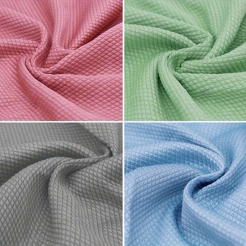 10-Pack Microfiber Glass Cleaning Cloths - Streak-Free