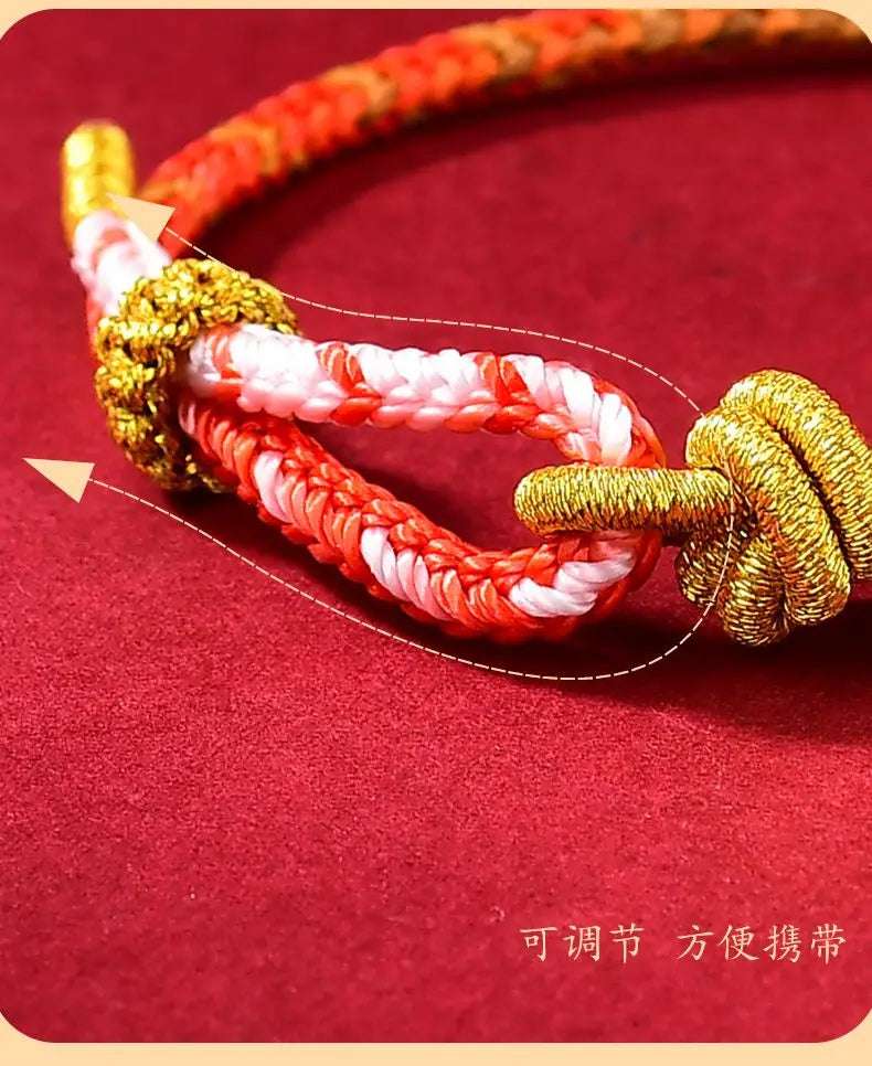 Red Rope Bracelet Zodiac Snake Handmade Good Luck Amulet