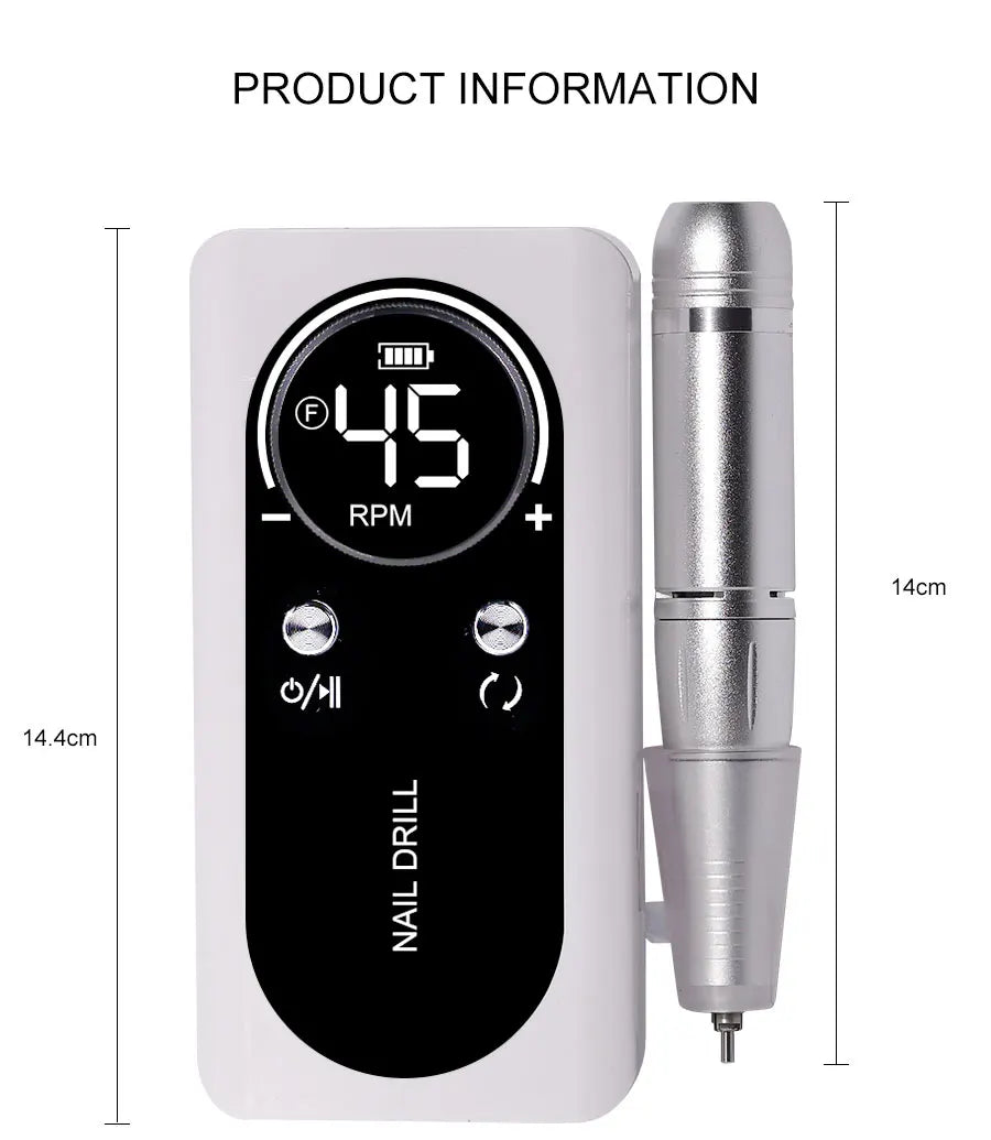 Manicure Professional 45000RPM Salon Tool Electric Portable