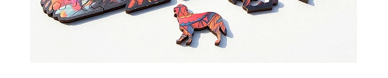 Puzzle educational toys - Unique Shaped Irregular Wooden 3D Cute Dog Choose your Art: A3, A4 or A5 Toys 4mm - gift idea