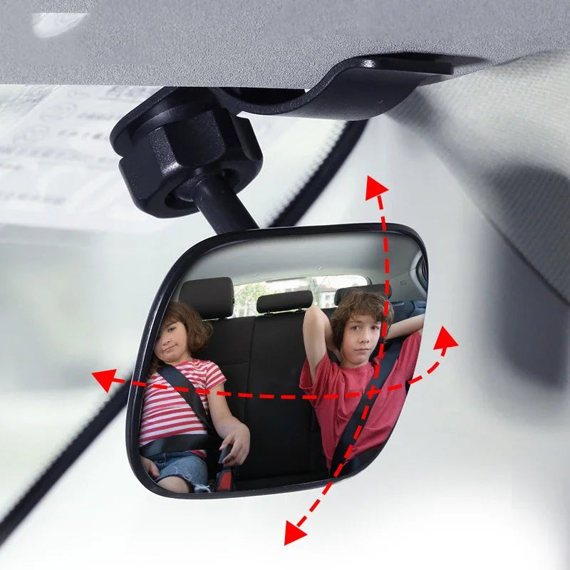 Auxiliary Car Child Safety Mirror – Adjustable & Swivel for Easy Baby Monitoring and Blind Spot Visibility
