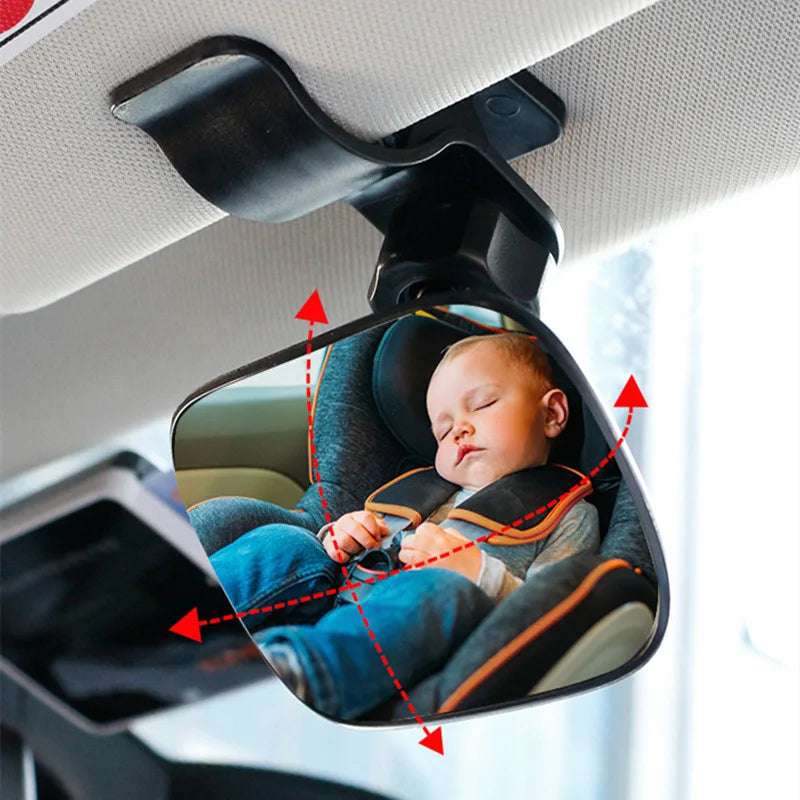 Auxiliary Car Child Safety Mirror – Adjustable & Swivel for Easy Baby Monitoring and Blind Spot Visibility