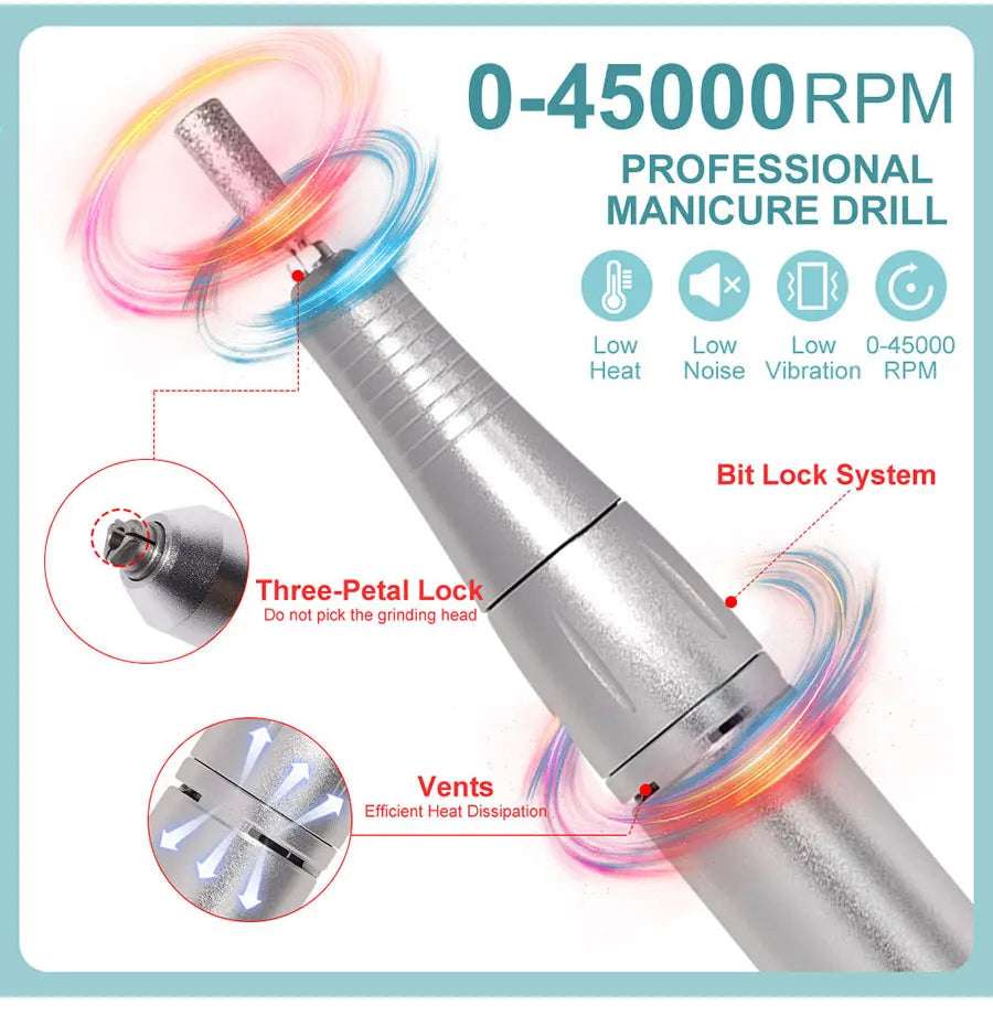 Manicure Professional 45000RPM Salon Tool Electric Portable