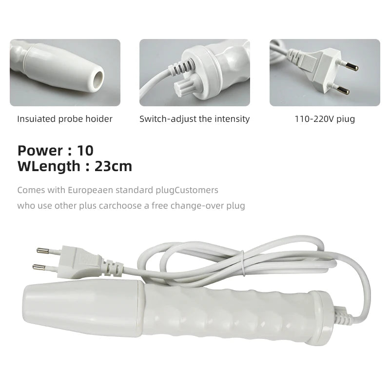 High Frequency Facial and Hair Machine Electrotherapy Wand Neon