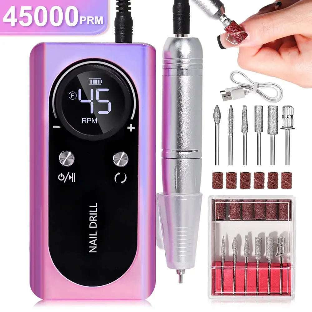 Manicure Professional 45000RPM Salon Tool Electric Portable