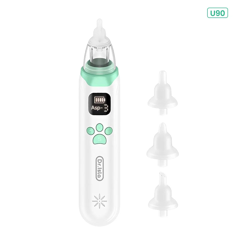 电动儿童吸鼻器 – 硅胶鼻腔清洁器，吸力可调，噪音低，儿童安全