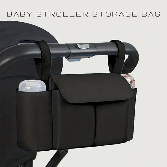 Baby Trolley Organizer Bag – Large Capacity Travel Hanging Bag with Bottle Holder, Baby Stroller & Diaper Bag