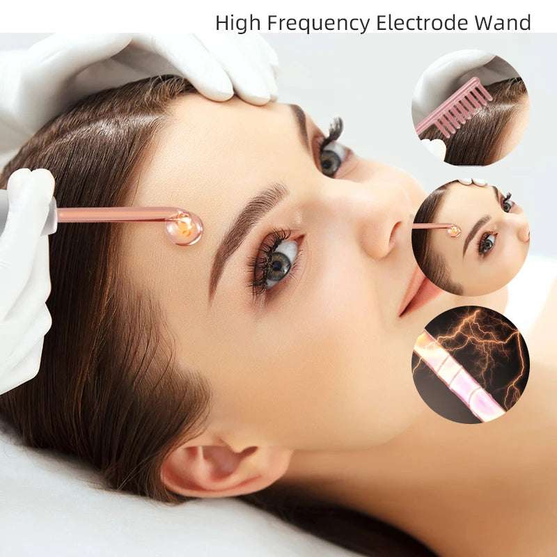 High Frequency Facial and Hair Machine Electrotherapy Wand Neon