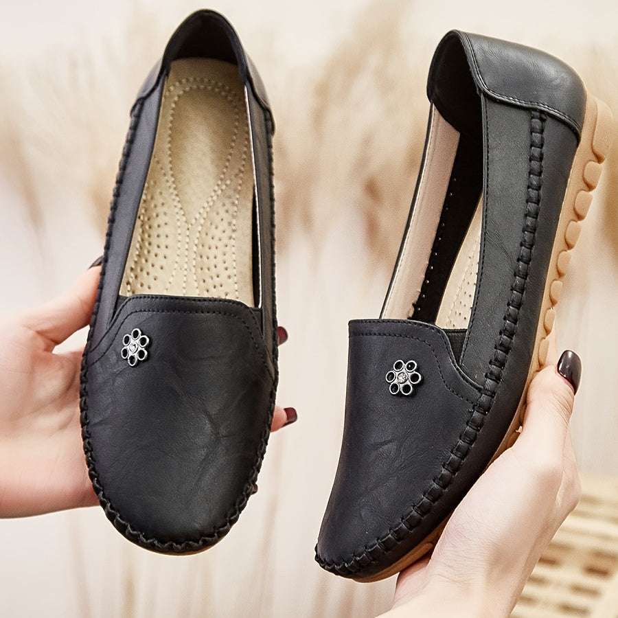 Women's Comfortable Solid Flat Loafers Lightweight Shoes