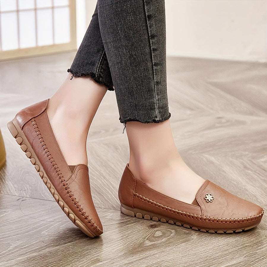 Women's Comfortable Solid Flat Loafers Lightweight Shoes