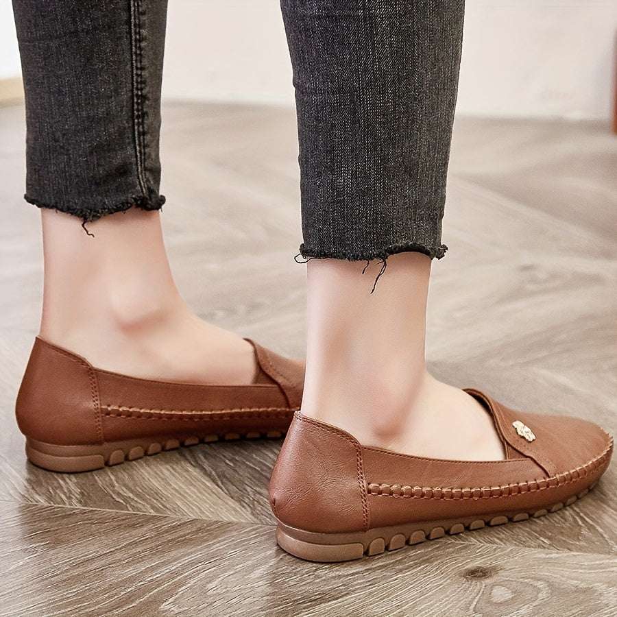 Women's Comfortable Solid Flat Loafers Lightweight Shoes