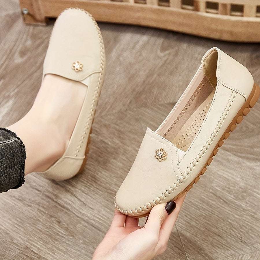 Women's Comfortable Solid Flat Loafers Lightweight Shoes