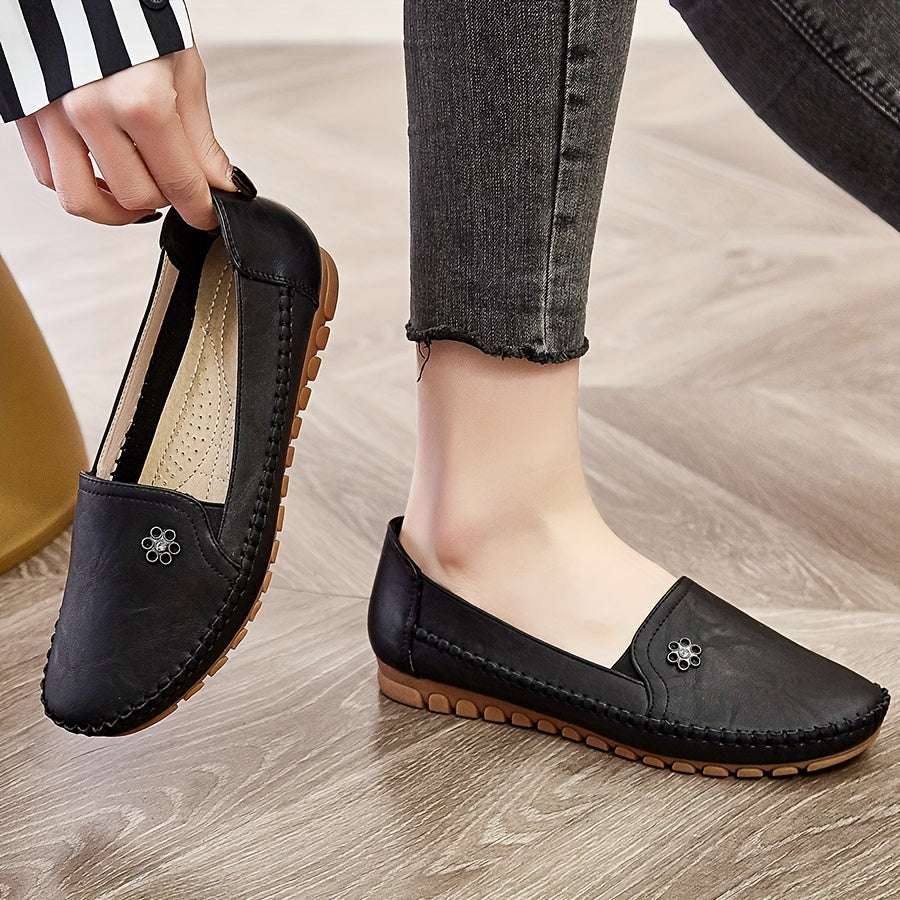 Women's Comfortable Solid Flat Loafers Lightweight Shoes