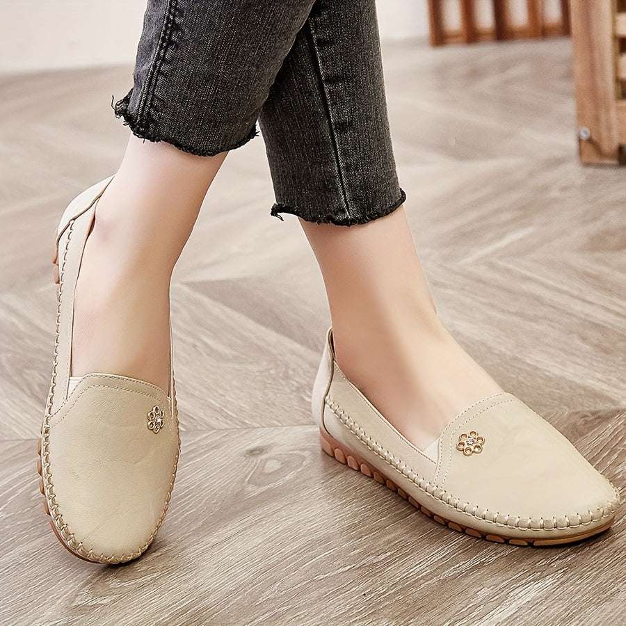 Women's Comfortable Solid Flat Loafers Lightweight Shoes