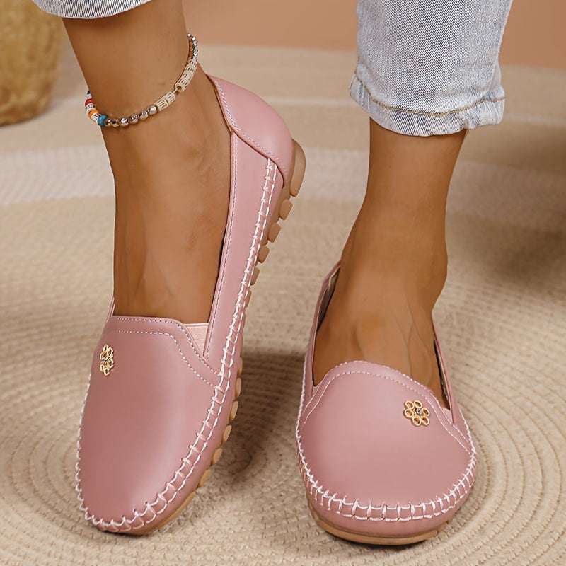 Women's Comfortable Solid Flat Loafers Lightweight Shoes