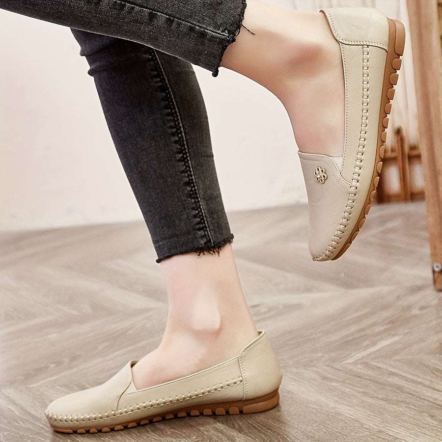 Women's Comfortable Solid Flat Loafers Lightweight Shoes
